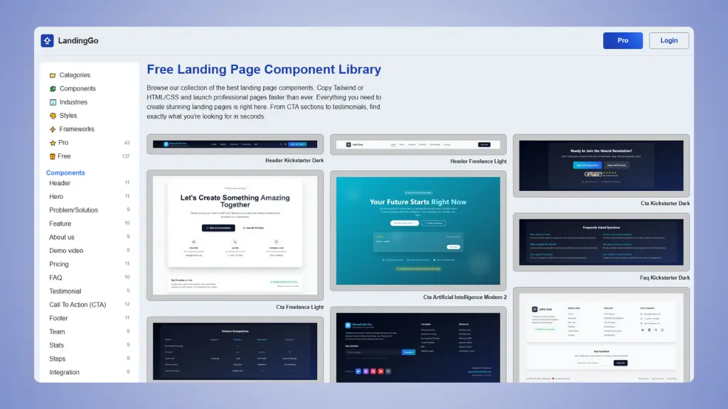 LandingGo vs HyperUI: Which Tailwind CSS library is better?