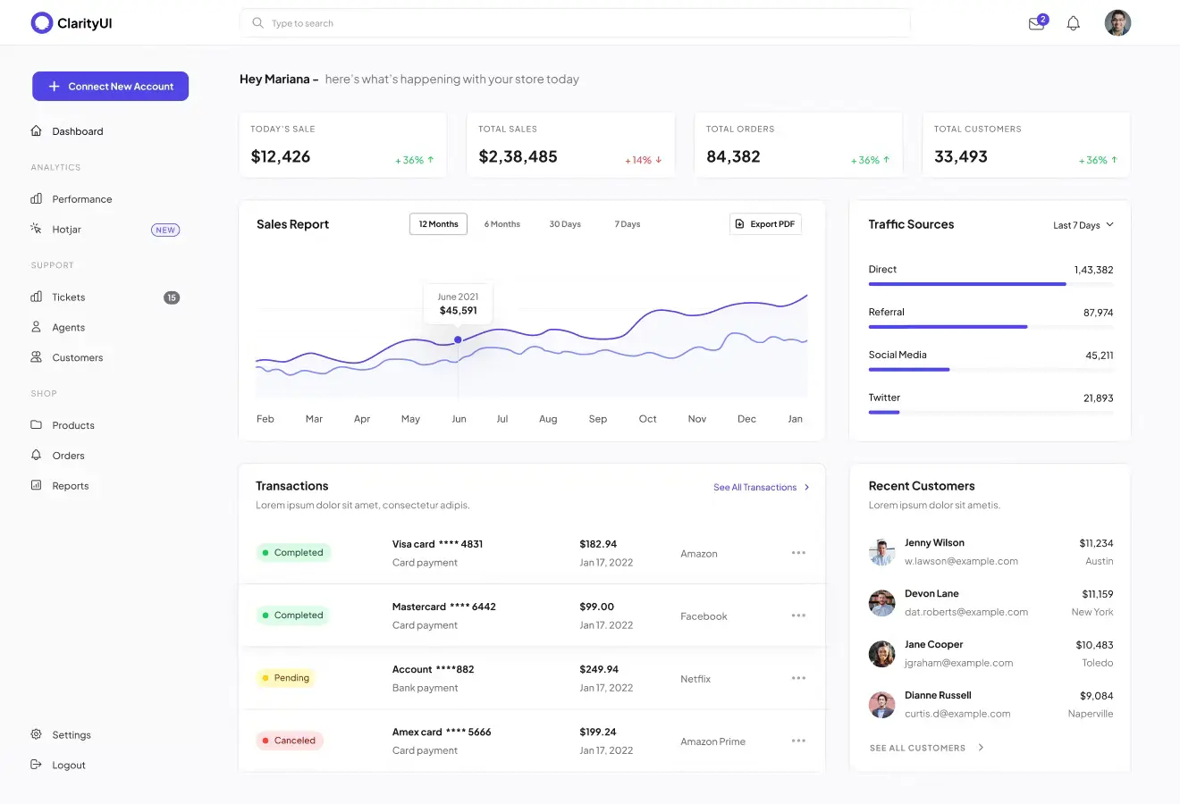 Dashboard interface showing automation workflow