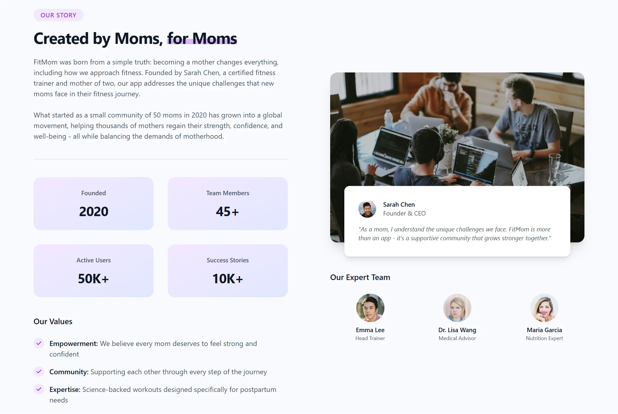 About-us Mobile App Minimal