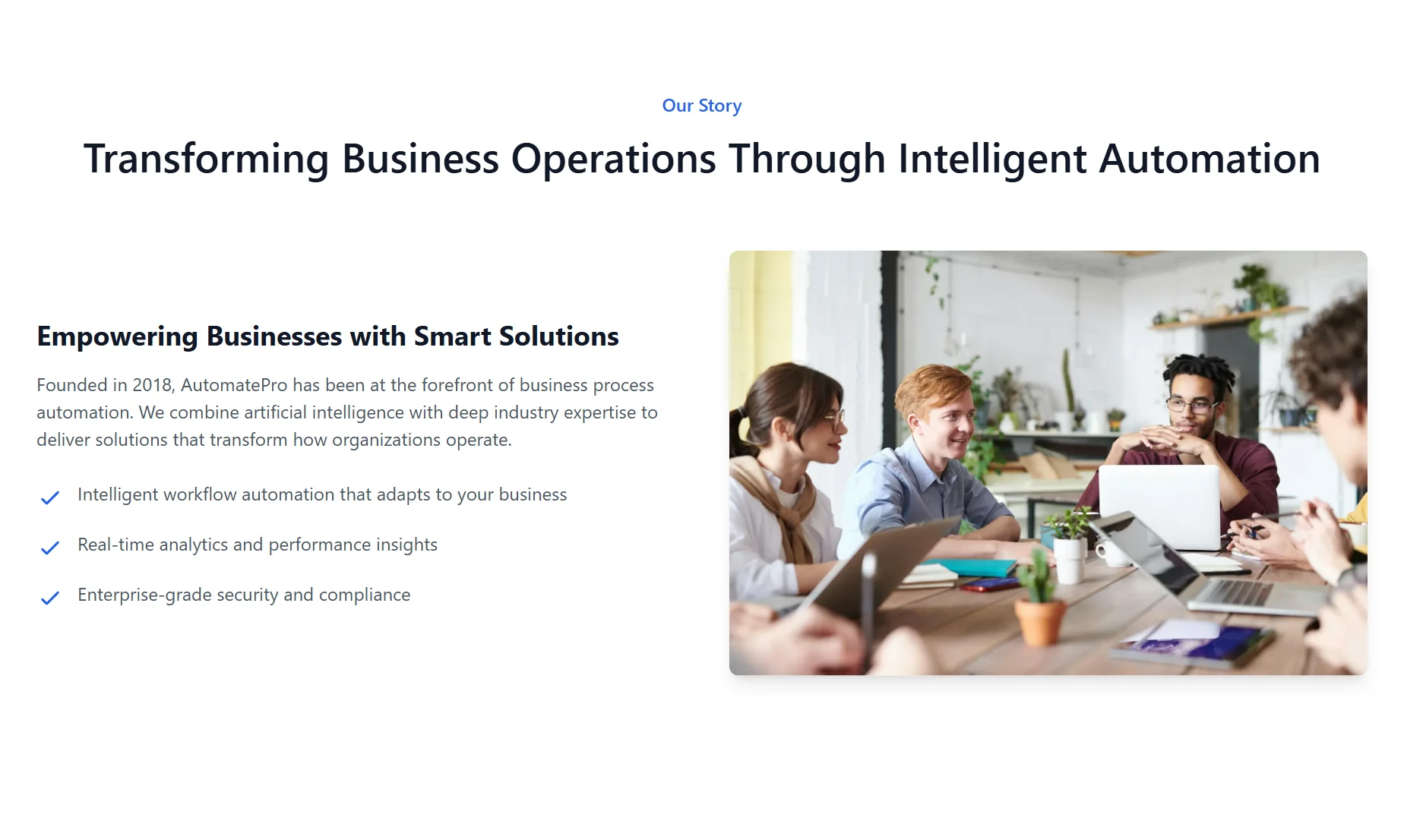 About-us SaaS Minimal