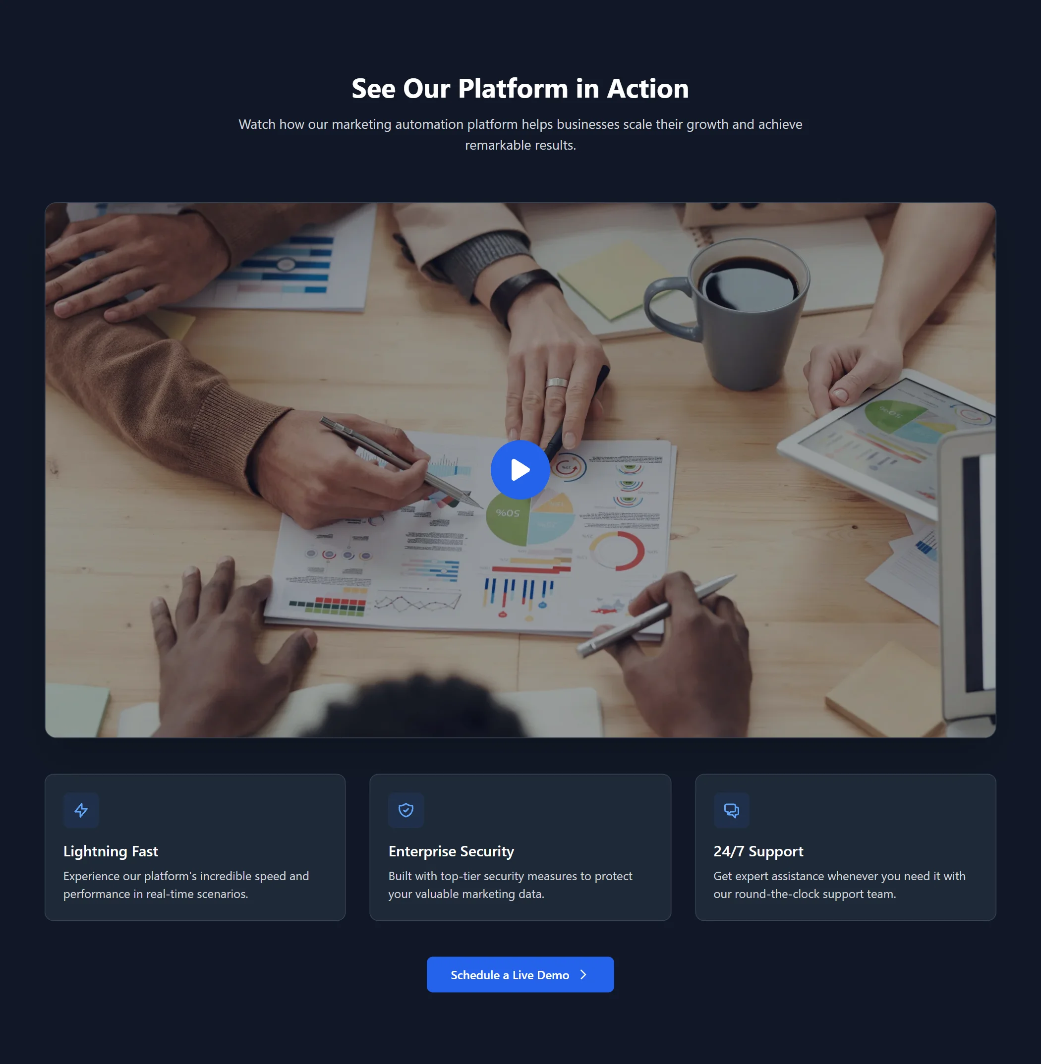 Demo-video Marketing Dark