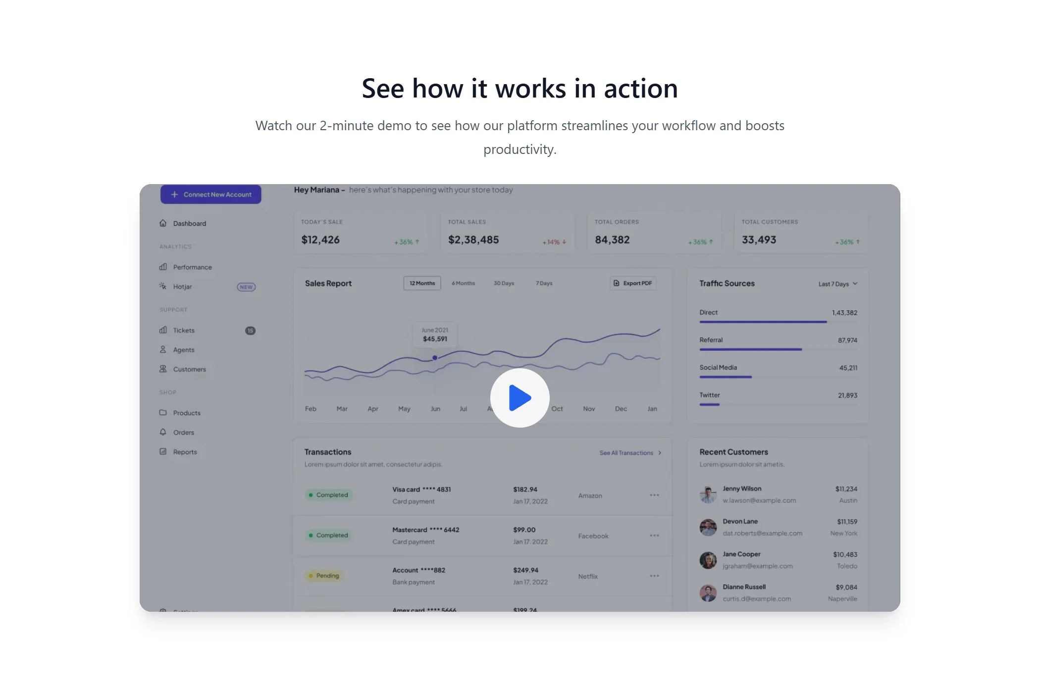 Demo-video SaaS Minimal