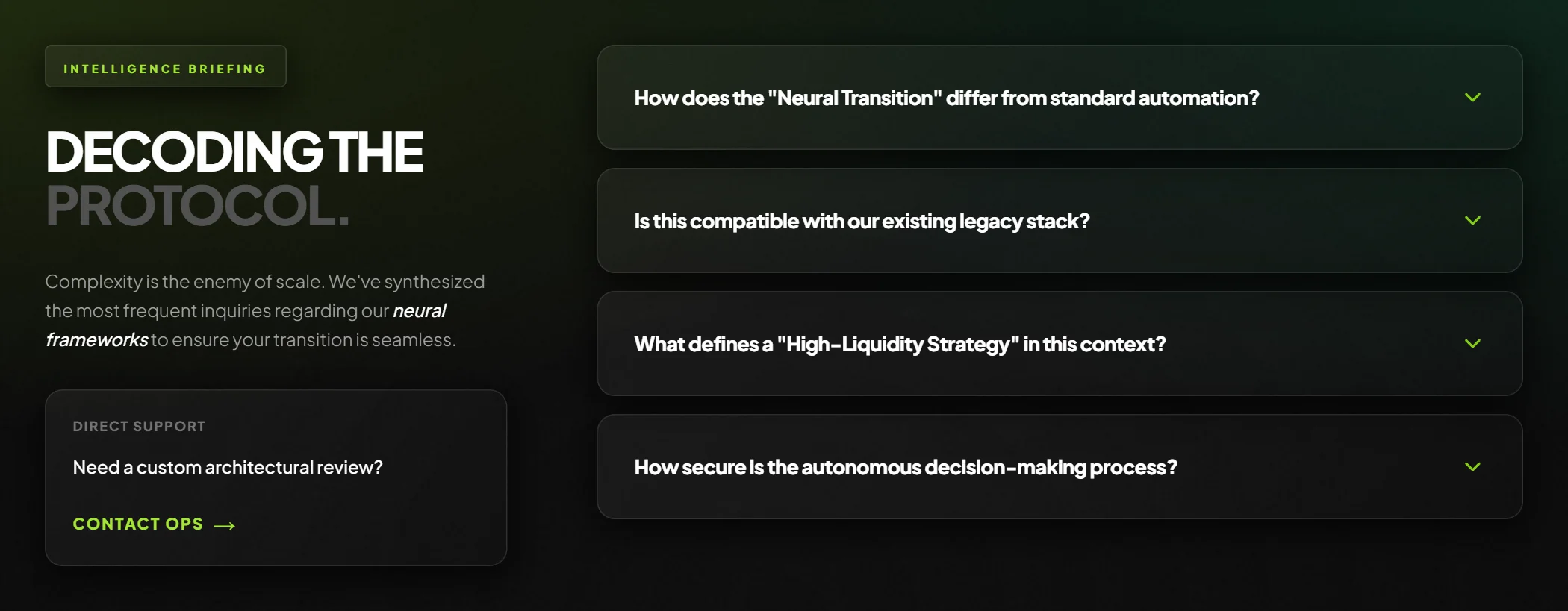 Faq Business Dark
