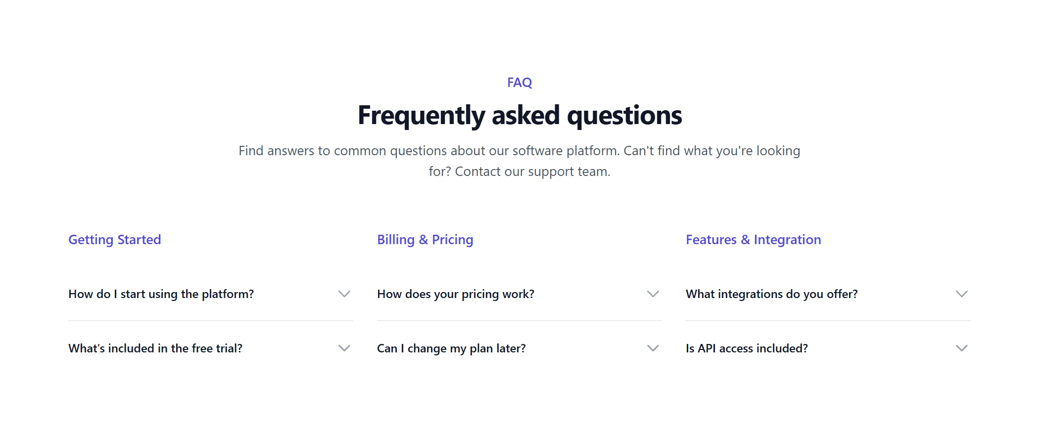 Faq Software Minimal