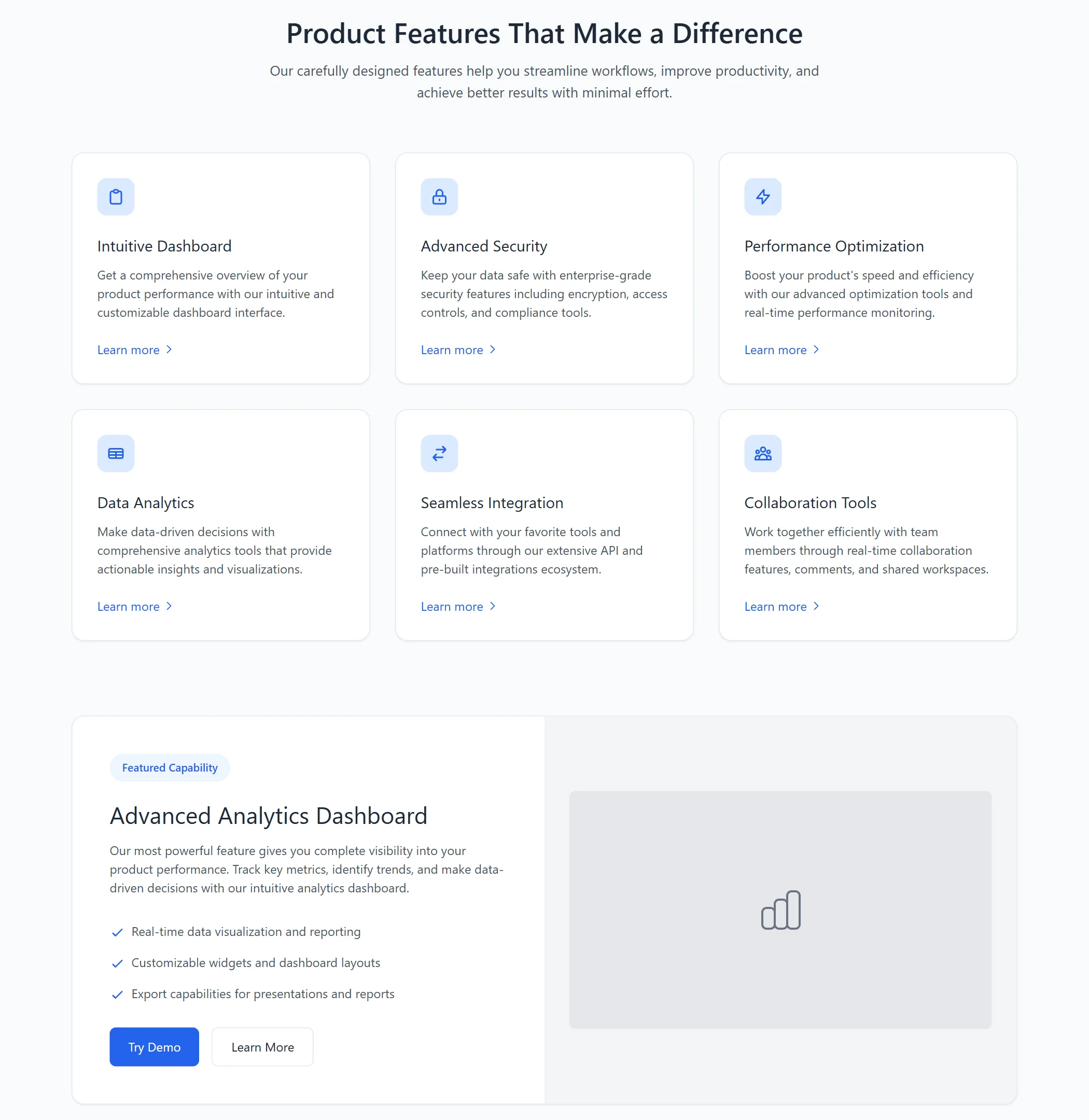 Feature Product Light