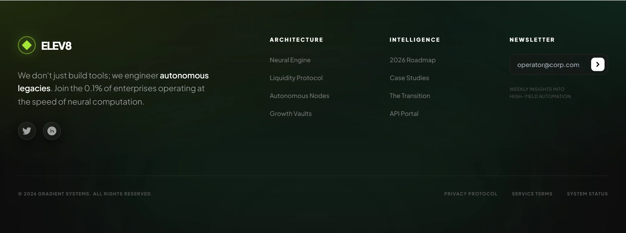 Footer Business Dark