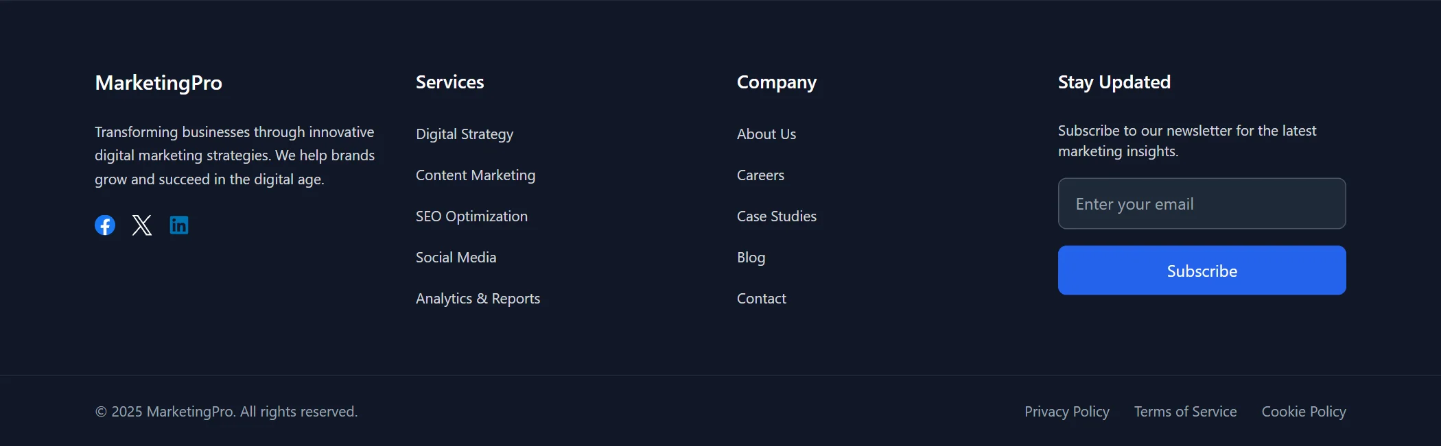 Footer Marketing Dark