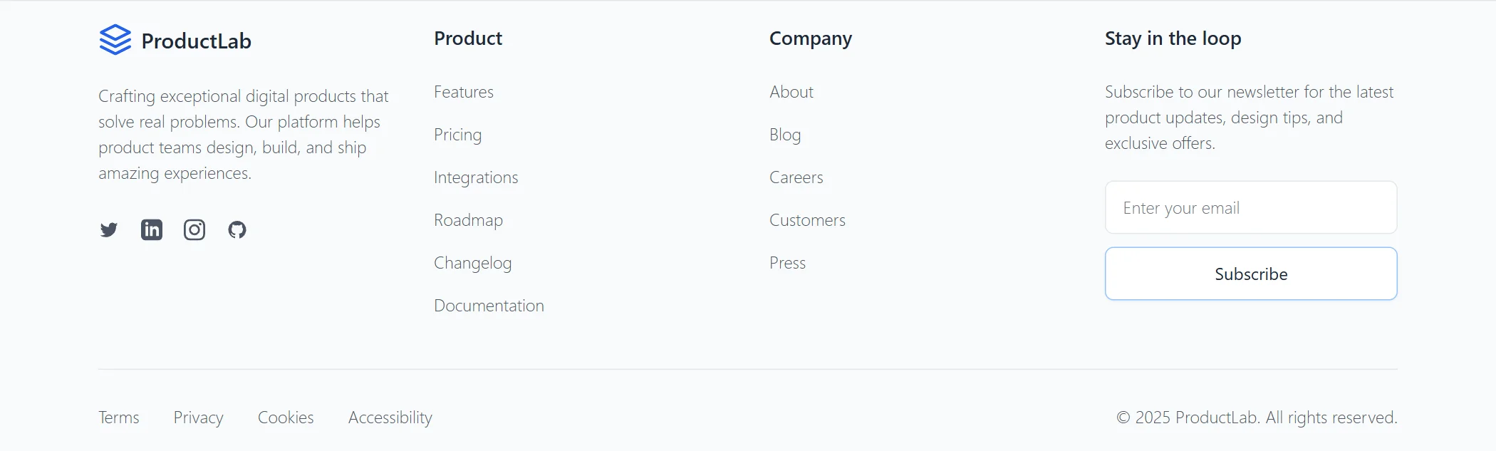 Footer Product Light