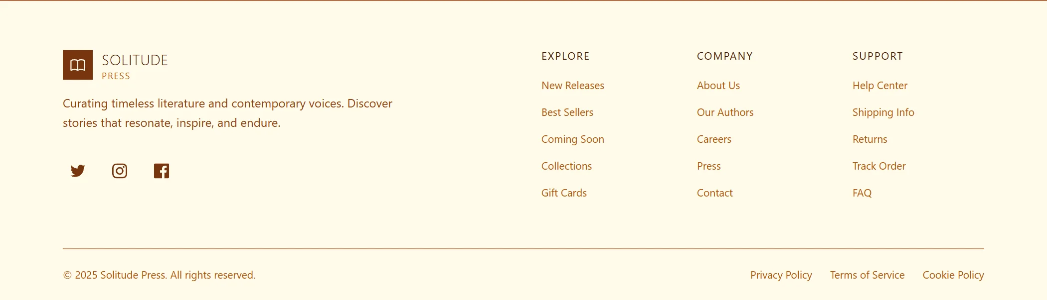 Footer Book Minimal