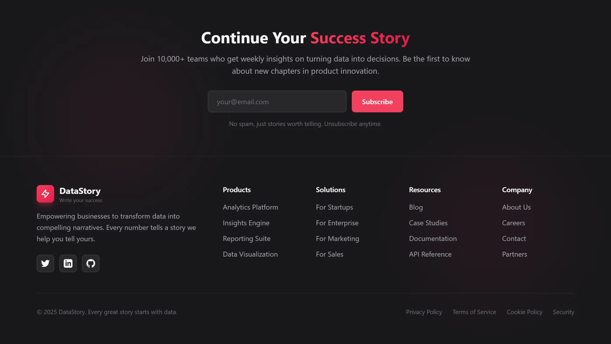 Footer SaaS Modern
