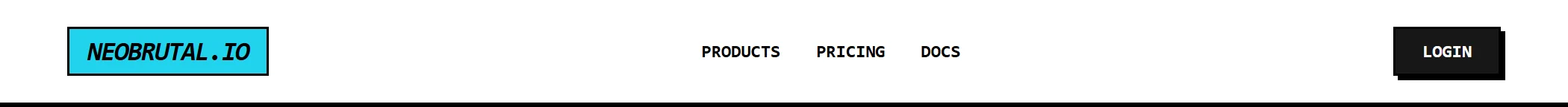 Header SaaS Brutalist