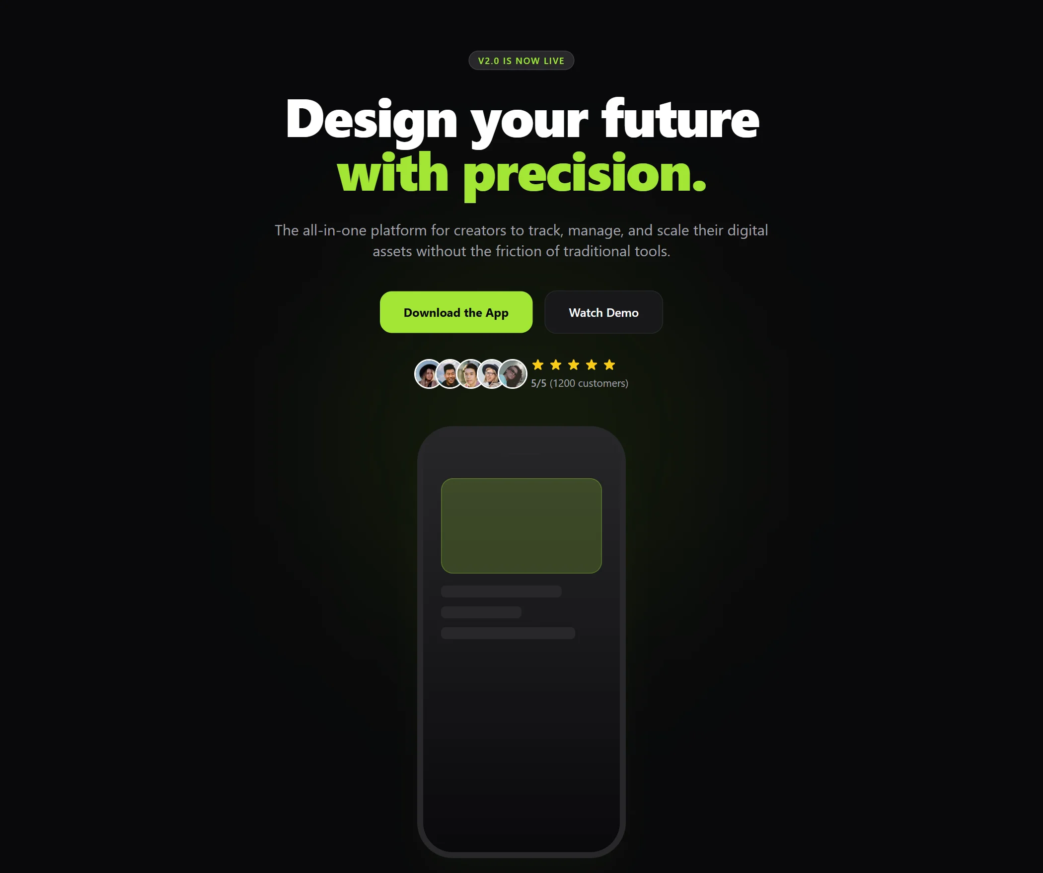 Hero Mobile App Dark