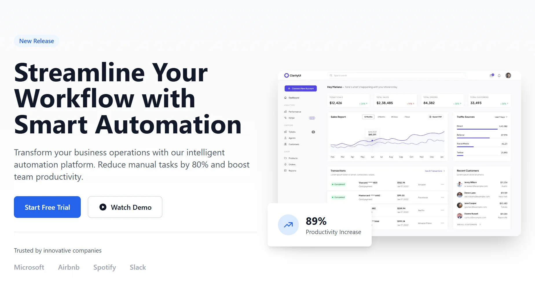 Hero SaaS Minimal