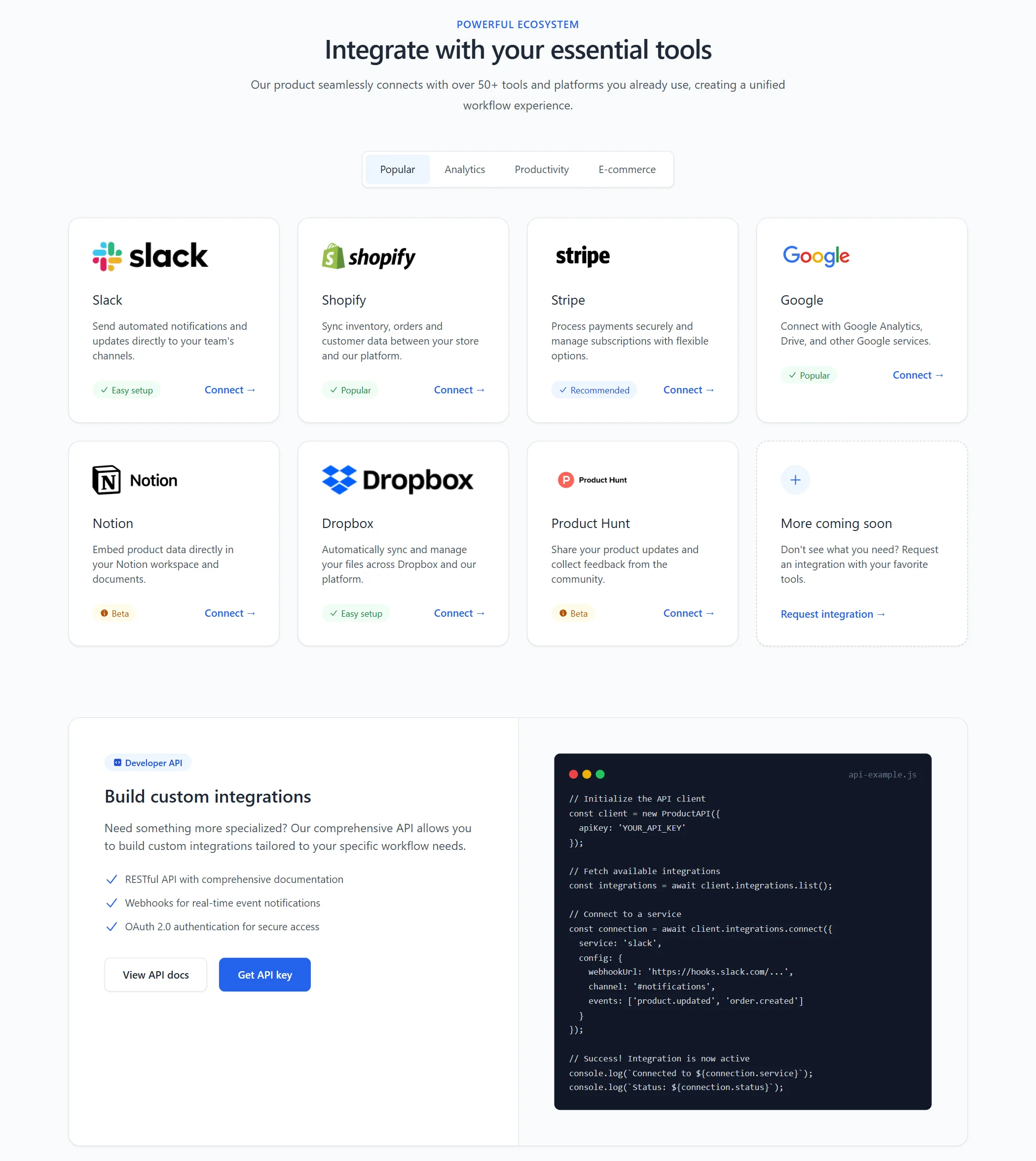 Integration Product Light