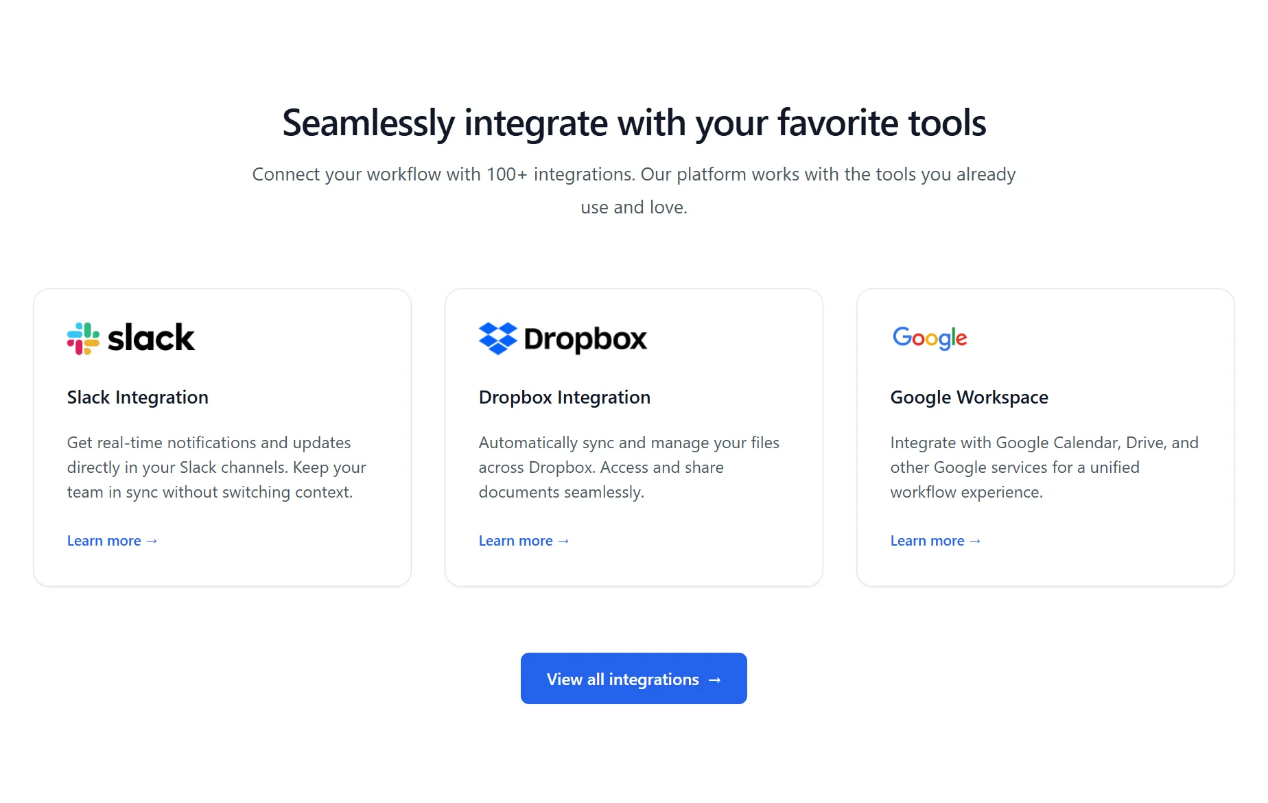 Integration SaaS Minimal