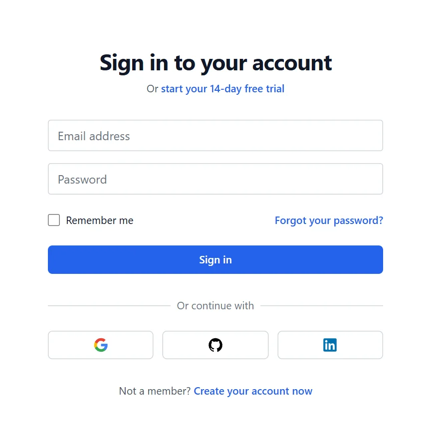 Login SaaS Minimal