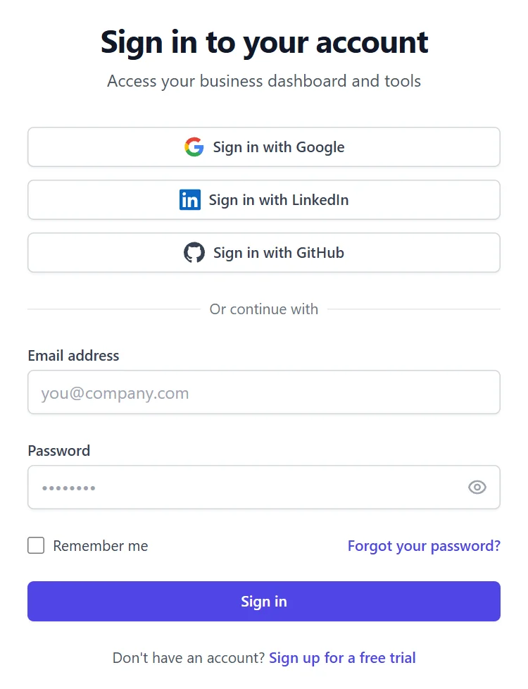 Login Software Minimal