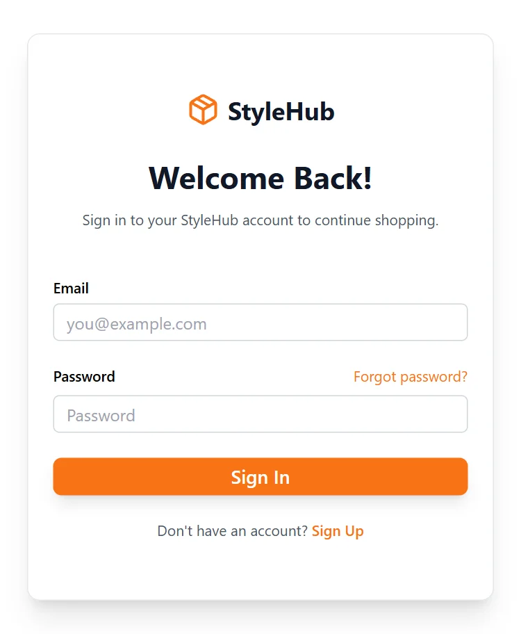 Login E-commerce Modern