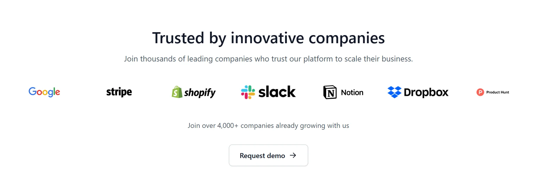 Logo-cloud SaaS Minimal
