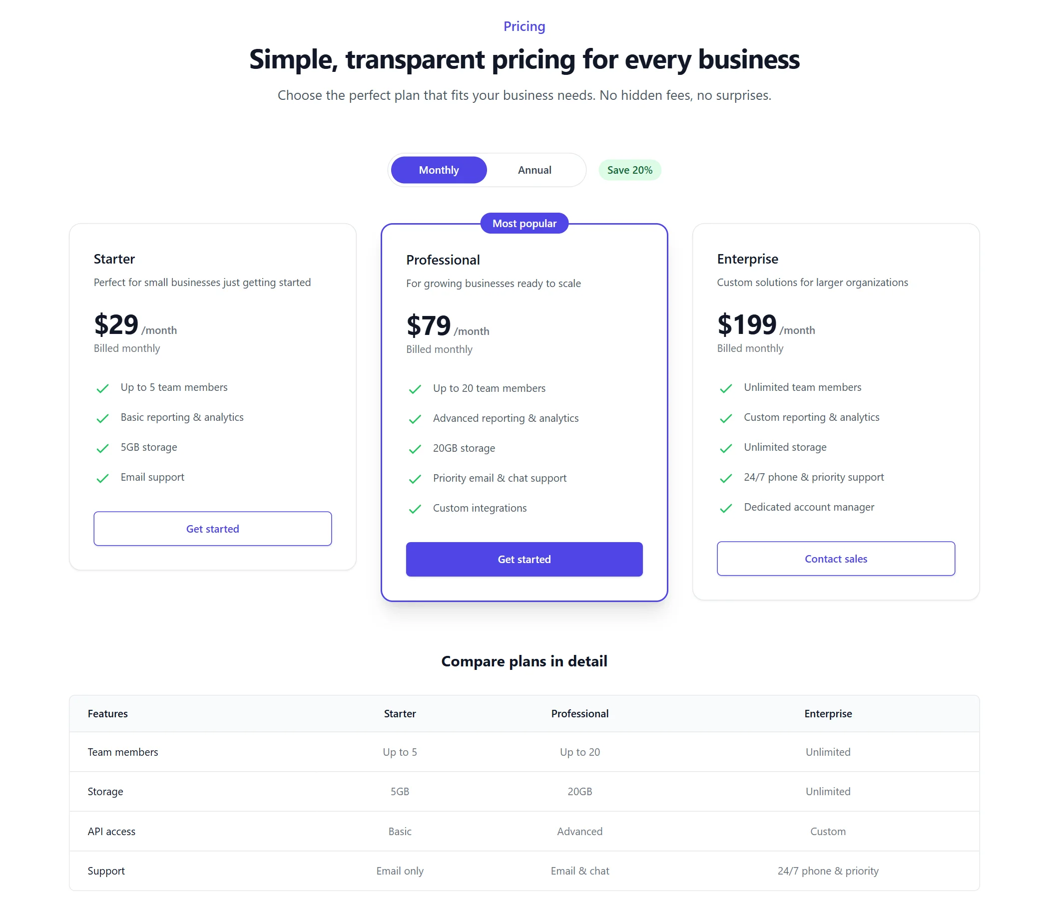 Pricing Software Minimal