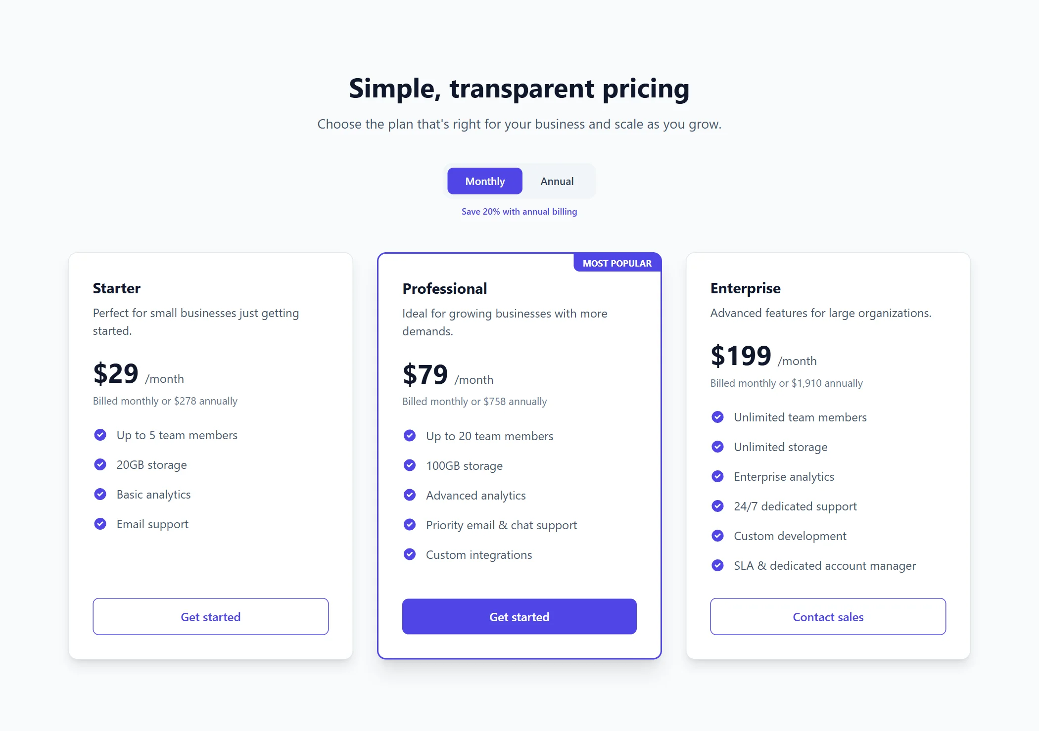 Pricing Business Modern
