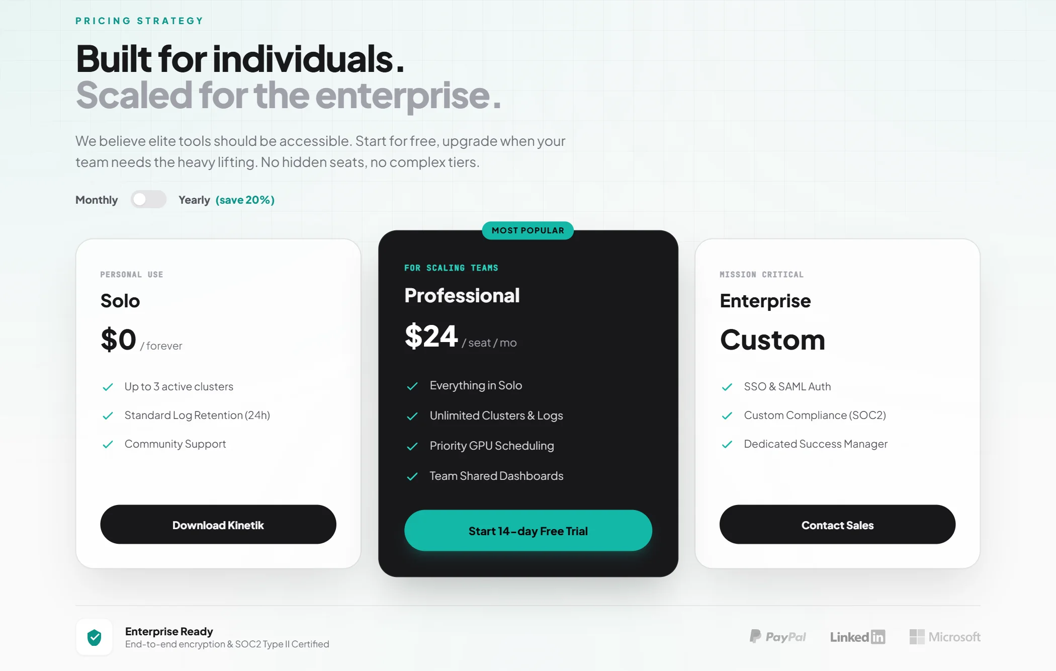 Pricing Software Modern
