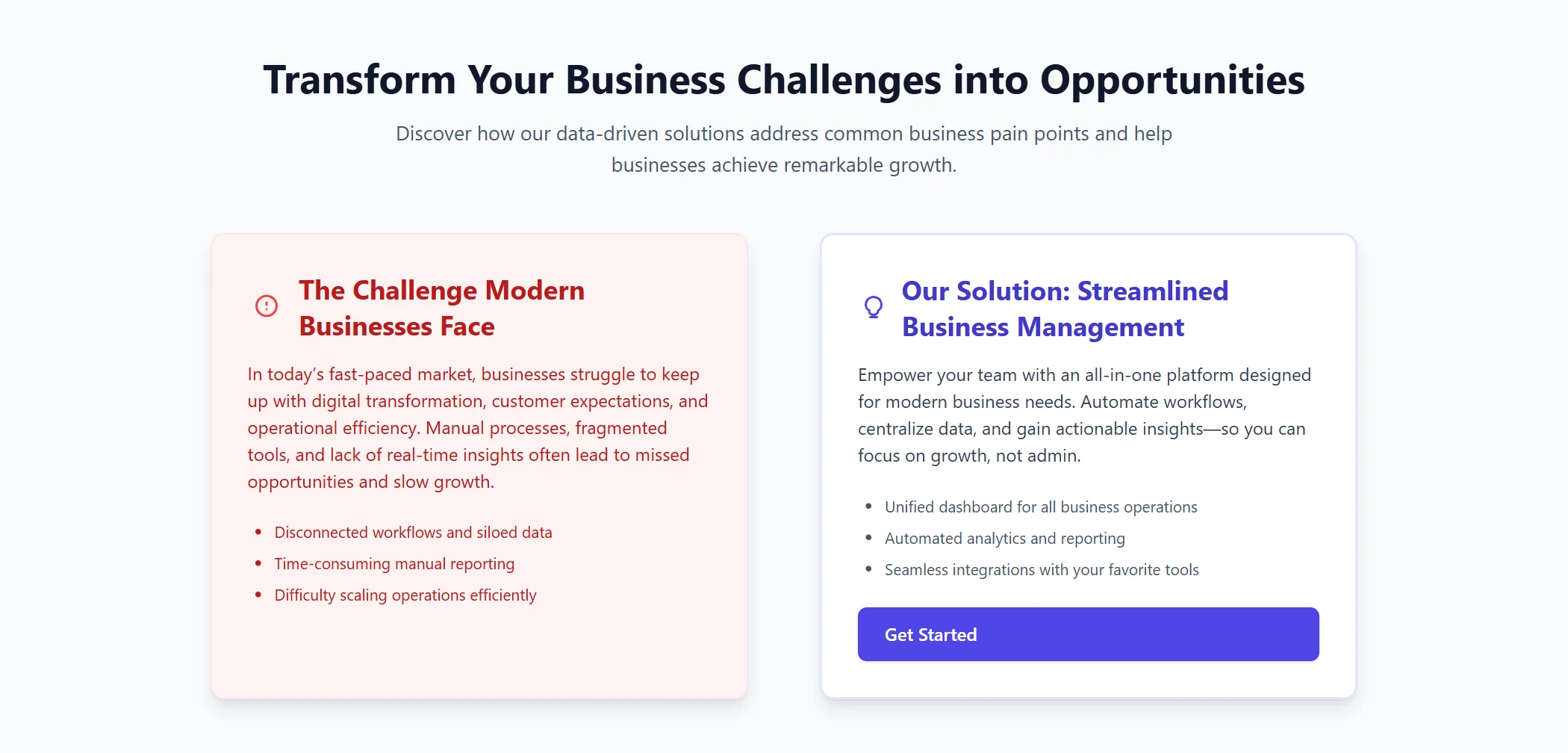 Problem-solution Business Modern