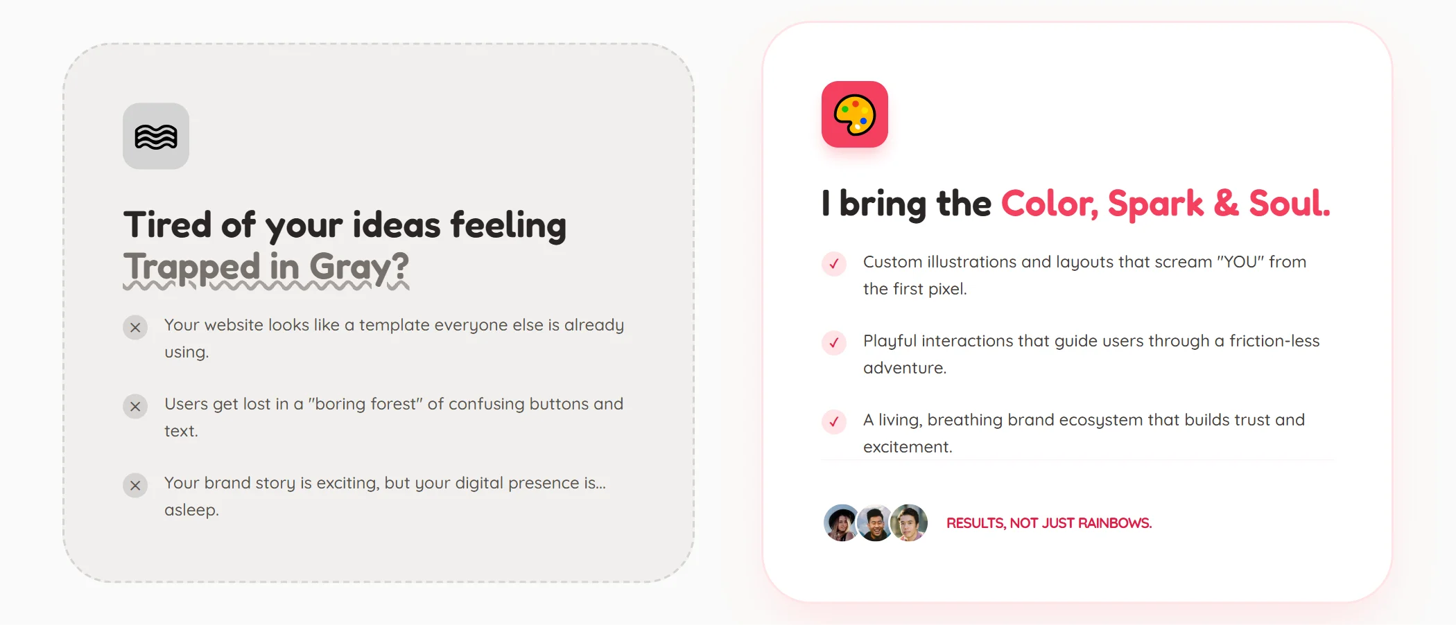 Problem-solution Freelance Playful