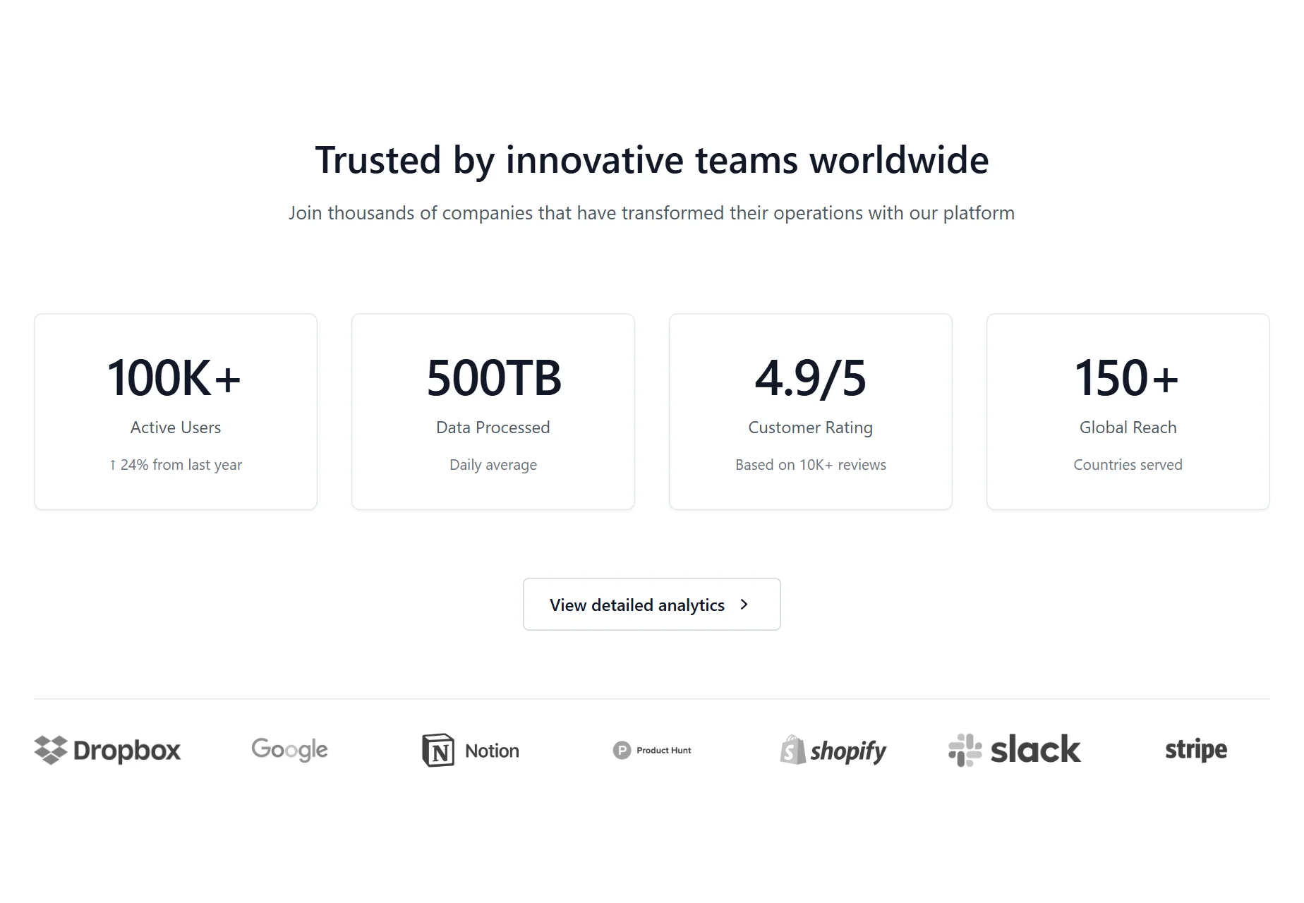 Stats SaaS Minimal