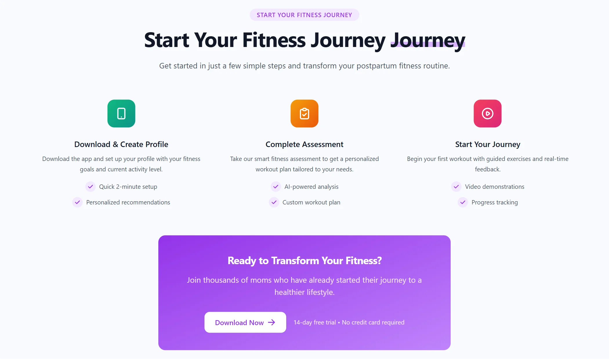 Steps Mobile App Minimal